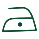 Pflegesymbol: Bügeln: niedrig