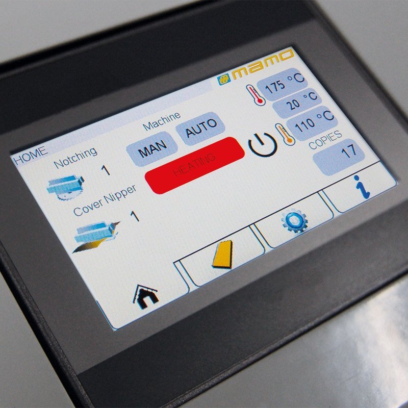 Touchscreen des MAMO LEGA 420 mit Temperaturanzeige