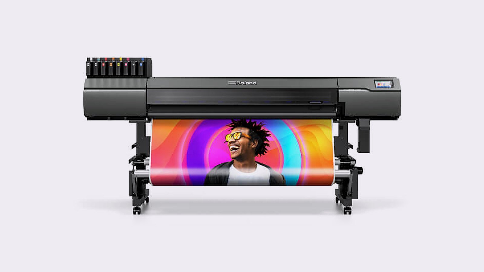 Weiß und Lack direkt im Druck: unser Roland TrueVIS LG-640