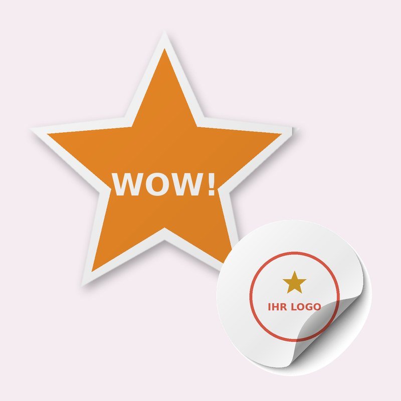 Sticker mit Konturschnitt