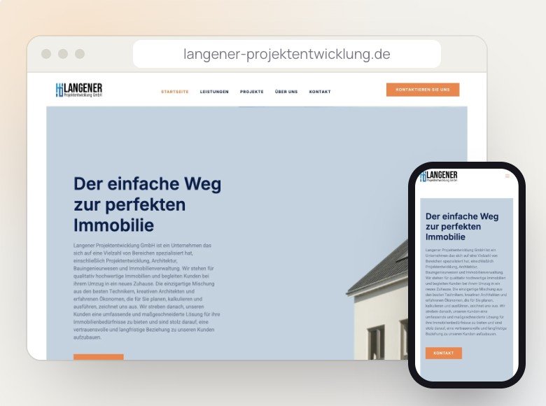 Website Langener Projektentwicklung