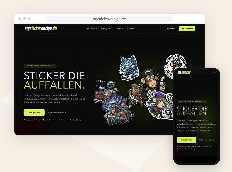 Website mystickerdesign.de