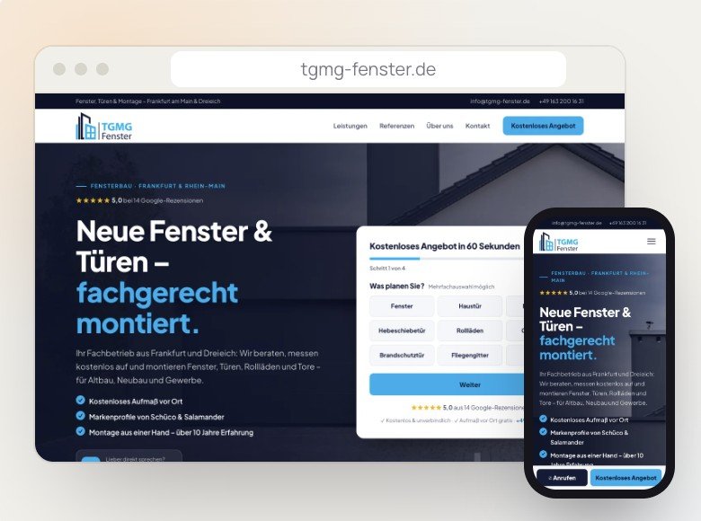 Website TGMG Fenster