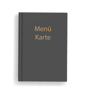 Hardcover Menükarten mit Gold Beschriftung