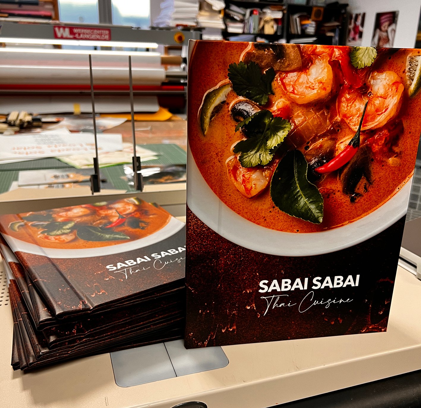 Neue Menükarten für Restaurant Sabai Sabai